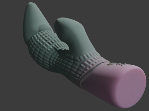 Minima Quon Dragon Vibrator Penis Sextoy Lowpoly Animated Rigged 3D 모델