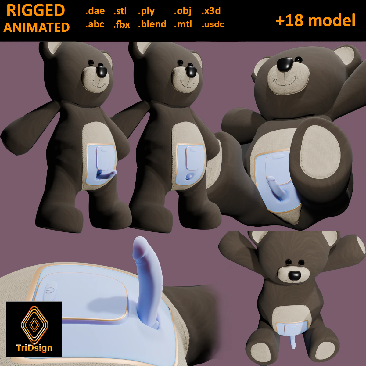 Teddy Bear Sextoy Machine Animated and Rigged 3D Model in Other 545274 | 3DExport Teddy Bear Sextoy Machine Animated and Rigged 3D Model in Other 545274 | 3DExport