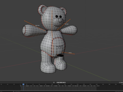 Teddy Bear Sextoy Machine Animated and Rigged 3D 모델