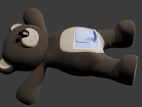 Teddy Bear Sextoy Machine Animated and Rigged 3D 모델