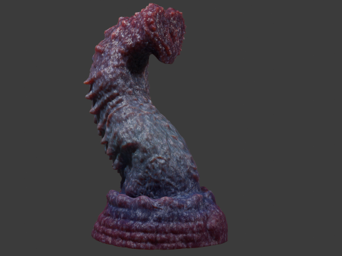 Fantasy Nogran Dragon Penis Sextoy Lowpoly Rigged 3D Model