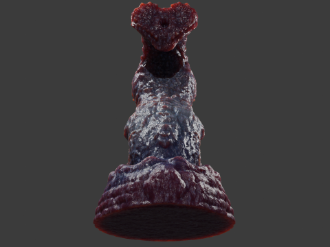 Fantasy Nogran Dragon Penis Sextoy Lowpoly Rigged 3D Model