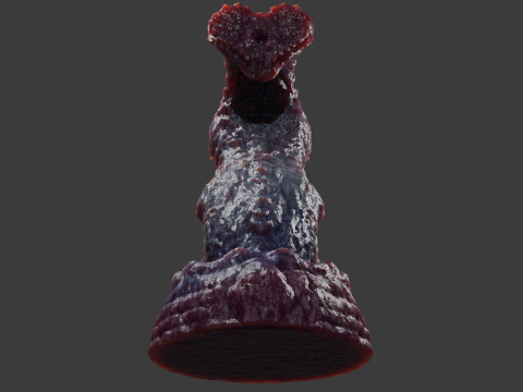 Fantasy Nogran Dragon Penis Sextoy Lowpoly Rigged 3D Model