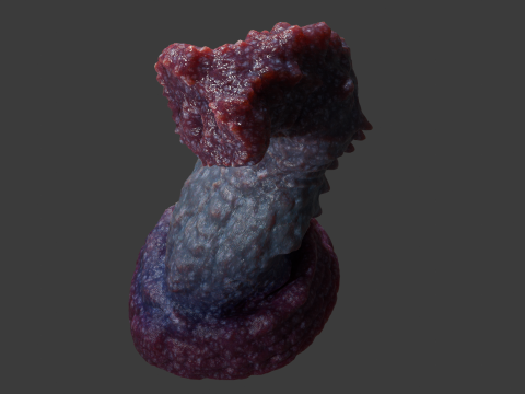 Fantasy Nogran Dragon Penis Sextoy Lowpoly Rigged 3D Model