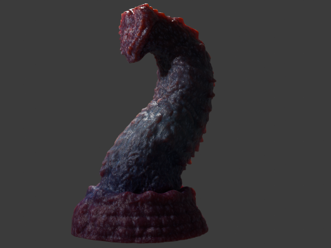 Fantasy Nogran Dragon Penis Sextoy Lowpoly Rigged 3D Model