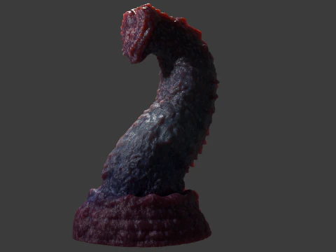 Fantasy Nogran Dragon Penis Sextoy Lowpoly Rigged 3D Model