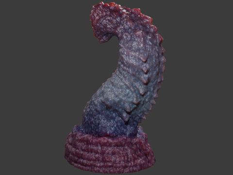 Fantasy Nogran Dragon Penis Sextoy Lowpoly Rigged 3D Model