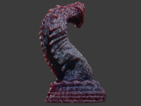Fantasy Nogran Dragon Penis Sextoy Lowpoly Rigged 3D Model