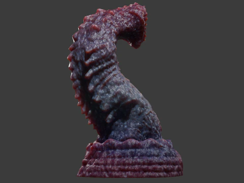 Fantasy Nogran Dragon Penis Sextoy Lowpoly Rigged 3D Model