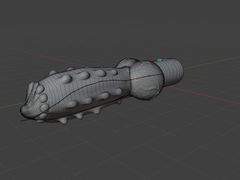 Minima Monster Dog Penis Sextoy Lowpoly 3D Model