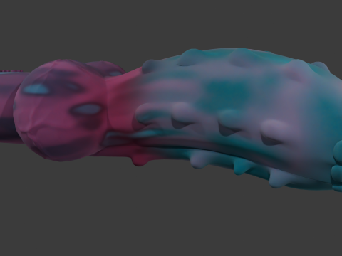 Minima Monster Dog Penis Sextoy Lowpoly 3D Модель