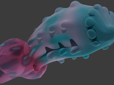 Minima Monster Dog Penis Sextoy Lowpoly 3D Модель
