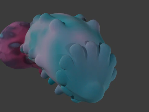 Minima Monster Dog Penis Sextoy Lowpoly 3D Model