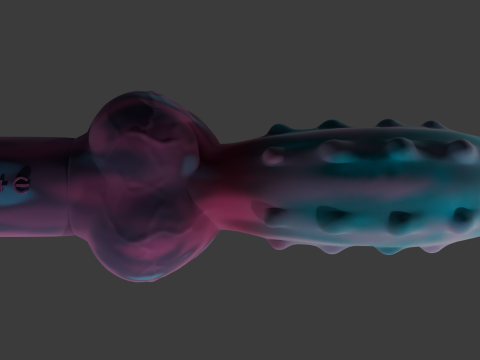 Minima Monster Dog Penis Sextoy Lowpoly 3D Модель