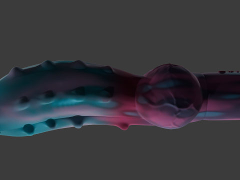 Minima Monster Dog Penis Sextoy Lowpoly 3D Модель