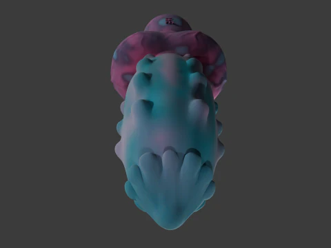 Minima Monster Dog Penis Sextoy Lowpoly 3D Model