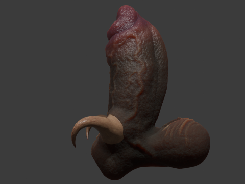 Fantasy Krampus Christmas Penis Sextoy Rigged 3D Model