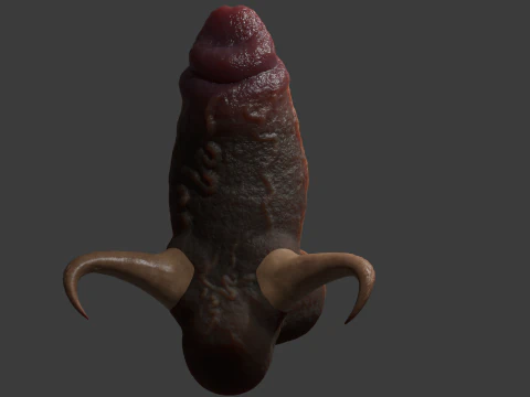 Fantasy Krampus Christmas Penis Sextoy Rigged 3D Model