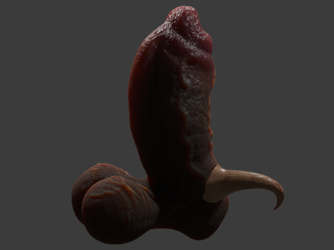 Fantasy Krampus Christmas Penis Sextoy Rigged 3D Model