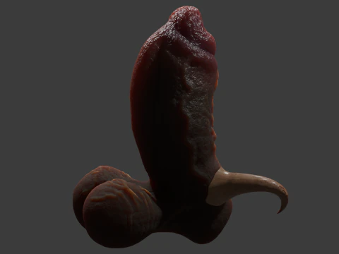 Fantasy Krampus Christmas Penis Sextoy Rigged 3D Model