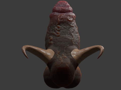 Fantasy Krampus Christmas Penis Sextoy Rigged 3D Model