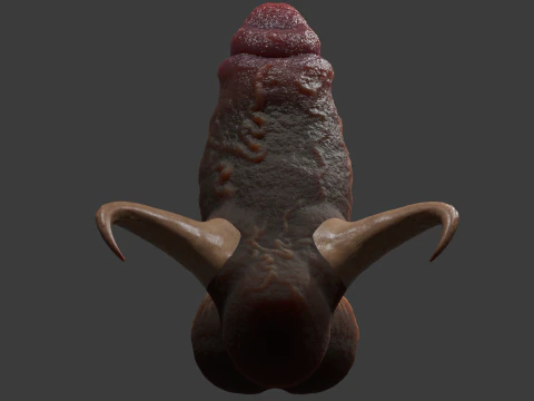 Fantasy Krampus Christmas Penis Sextoy Rigged 3D Model