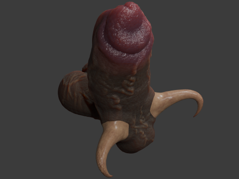 Fantasy Krampus Christmas Penis Sextoy Rigged 3D Model