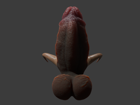 Fantasy Krampus Christmas Penis Sextoy Rigged 3D Model