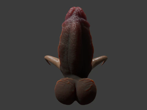 Fantasy Krampus Christmas Penis Sextoy Rigged 3D Model