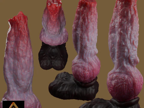 Perro Pene Sextoy Animado Rigged Modelo 3D