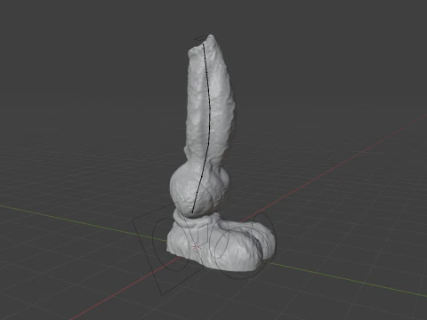 Dog Penis Sextoy Animated Rigged 3D Model