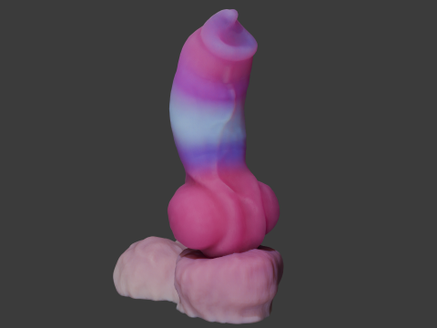 Cottoncandy Werewolf Penis Sextoy Lowpoly Rigged 3D Model