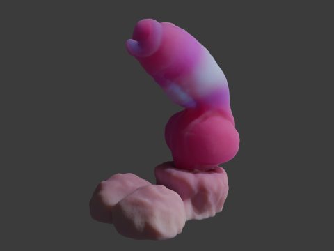 Cottoncandy Werewolf Penis Sextoy Lowpoly Rigged 3D Model