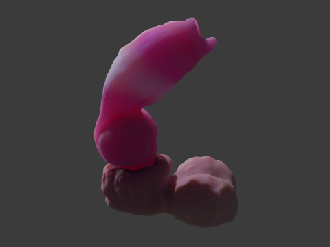 Cottoncandy Werewolf Penis Sextoy Lowpoly Rigged 3D Model