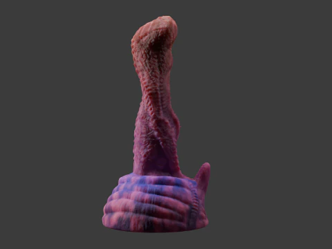 Zinitrox Alien Penis Sextoy Low Poly Rigged and Animated 3D Model