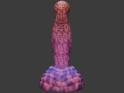 Zinitrox Alien Penis Sextoy Low Poly Rigged and Animated 3D 模型