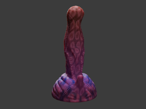 Zinitrox Alien Penis Sextoy Low Poly Rigged and Animated 3D 模型