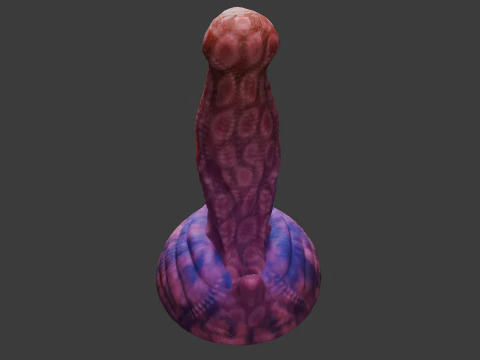 Zinitrox Alien Penis Sextoy Low Poly Rigged and Animated 3D Model
