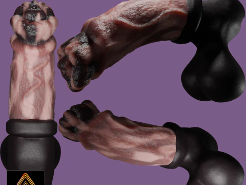 Pene di cavallo Low Poly truccato e animato Modello 3D