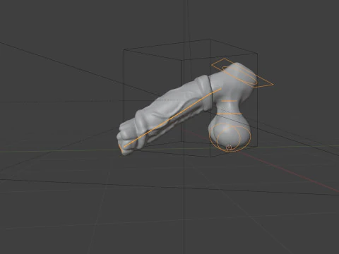 Horse Penis Low Poly Rigged and Animated 3D Model