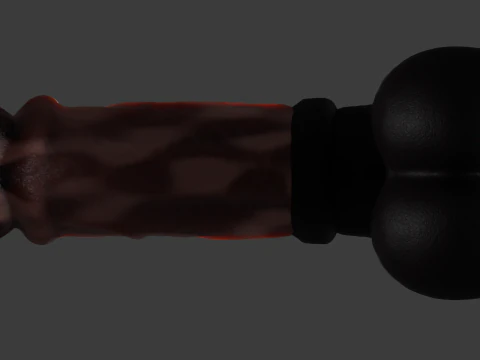 Horse Penis Low Poly Rigged and Animated 3D Model
