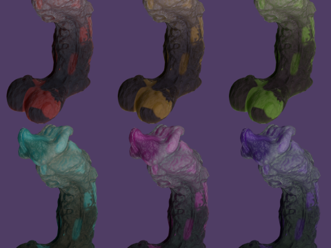 Mutant Penis Sextoy lowpoly Rigged 3D Модель