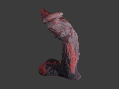 Mutant Penis Sextoy lowpoly Rigged 3D Модель