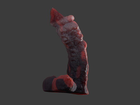 Mutant Penis Sextoy lowpoly Rigged 3D Модель
