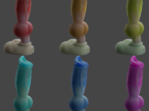 Gunthros Dog Penis Sextoy low poly Rigged 3D Model