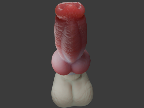 Gunthros Dog Penis Sextoy low poly Rigged 3D Model