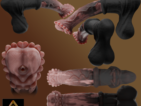 Horse Penis Rigged 3D-Modell