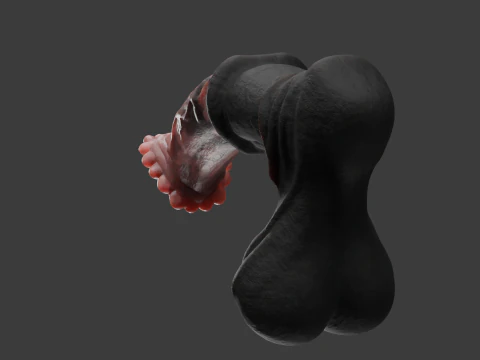 Horse Penis Rigged 3D Model