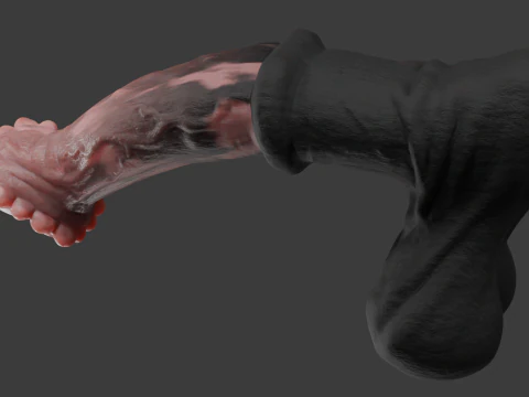 Horse Penis Rigged 3D Model