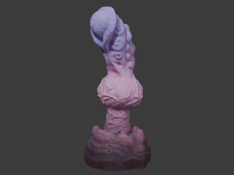 Xhor Alien Penis Sextoy Rigged Lowpoly and Highpoly Modelo 3D